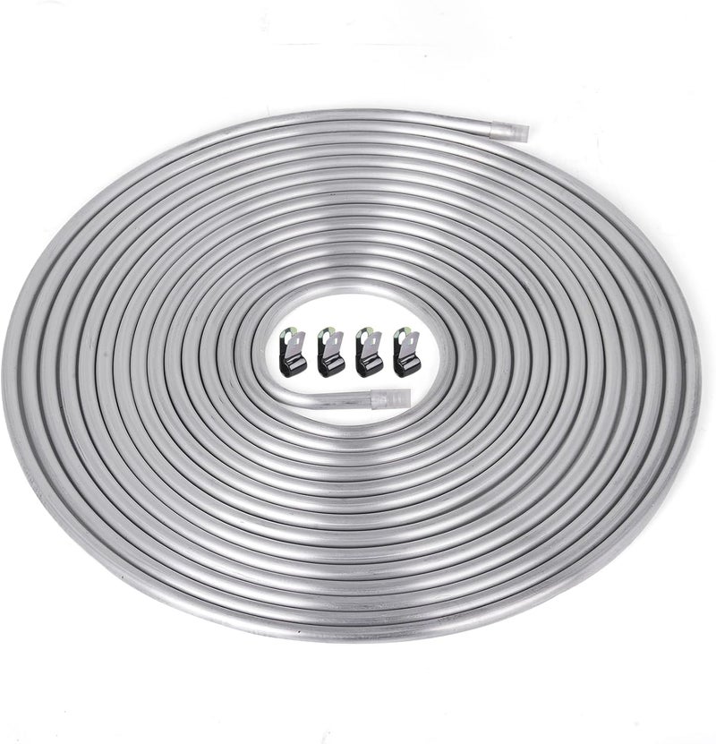 CNRAQR 1/4" OD Aluminum Hard Fuel Line 25 Feet Hardline Tube Thickness is 0.039" - Image 1